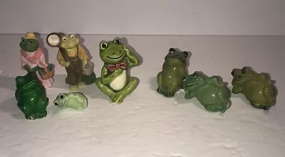 Vintage Lot 8 Frog Figurines Hong Kong Japan • $6.99