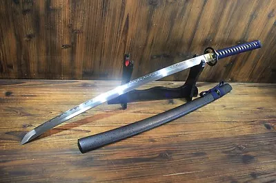 Japanese T10 Clay Tempered Kirakira  Musashi Katana Samurai Sword Hand Forged • $379.98