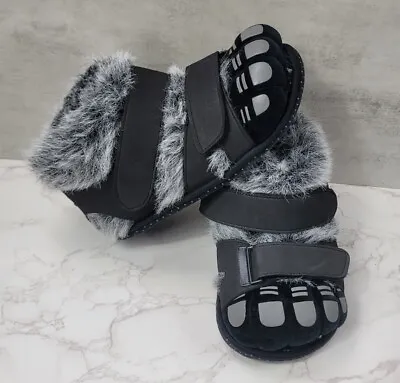 Gorilla Gray Black M Funny Paw Slippers Furry Animal Feet Warm Comfort Slippers • $14