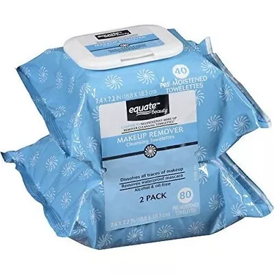 Equate Beauty Makeup Remover Cleansing Towelettes40 Count 2 Pack Free Shipping • $7.50