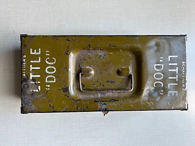 Vintage Schaffner’s Little “Doc” Jr First Aid Kit Metal Tin Box • $50