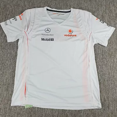 Vodafone McLaren Mercedes Genuine F1 Team Shirt Mens Medium White Mobil 1 • $31.11