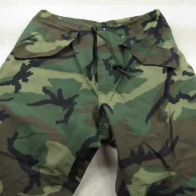 Military Pants Mens Medium Desert Green Camo Cold Weather Gore Seam Rain Outdoor • $49.99