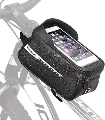 Bike Front Frame Bag Waterproof Bike Bag Bike Phone Holder Mountain Bicycle • $7.99