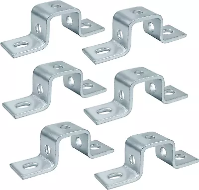 5 Hole U Shaped Strut Connector Bracket U Strut Brackets 6 Packs Heavy Duty Ste • $34.21