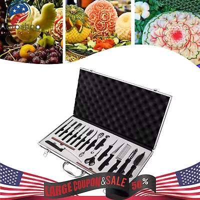 18PCS Carving Tools Kitchen Food Vegetable Fruit Sculpting Peeling Culinary Set • $26.59