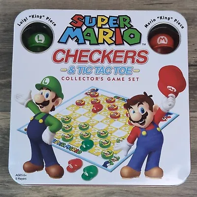 Super Mario Bros : Checkers & TIC-TAC-TOE Collector's Game Set Nintendo • $10.95