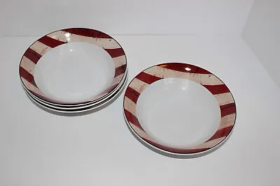 Set Of 4 Sakura Warren Kimble Colonial Americana 7.5  Coupe Soup/cereal Bowls • $15.19