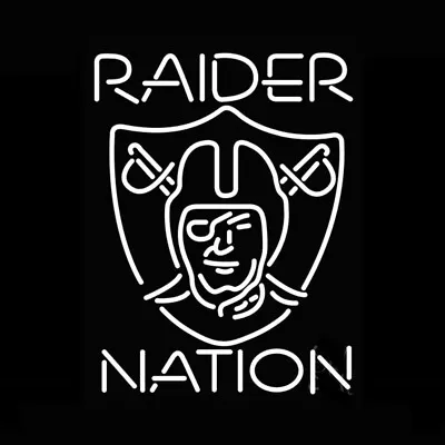 $84.99 • Buy 10  Vivid Las Vegas Raiders Raider Nation Neon Sign Light Lamp Beer Bar Wall