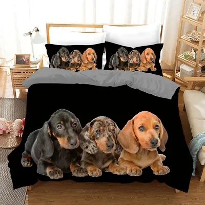 £15.77 • Buy Dog Quilt/Duvet/Doona Cover Set Single Double Queen King Size Bedding Sets