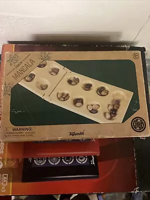 Mancala Bamboo Box And Pebble Playing Pieces African Game Toysmith • $12