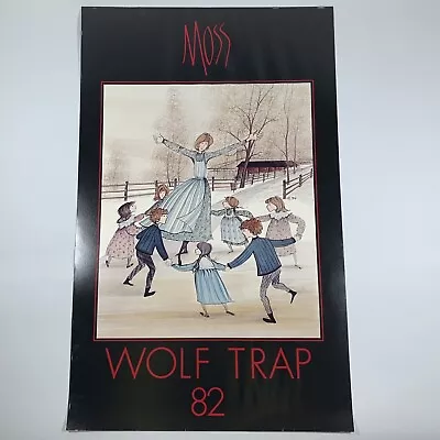 Vintage 1989 P Buckley Moss WOLF TRAP 82 Offset Lithograph Poster (16  X 25.5 ) • $33.96