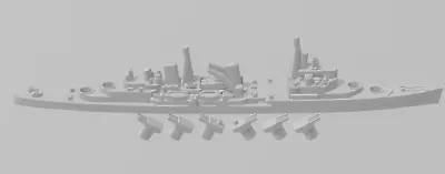 Edinburgh - UK Royal Navy - Rotating Turret - Wargaming - Naval Miniature • $11
