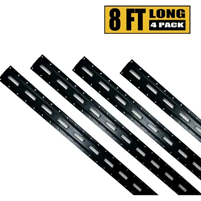 $54 • Buy 4' , 5' , 8'  Black Powder-coated Steel Vertical E-Track Rail Vertical Slots