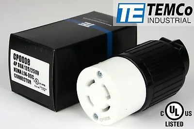 TEMCo NEMA L14-30 Female Plug 30A 125/250V Locking UL Listed For Generator • $12.95