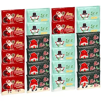 24 Packs Christmas Slim Pack Facial Tissues Travel Pocket Tissues Holiday San... • $17.53