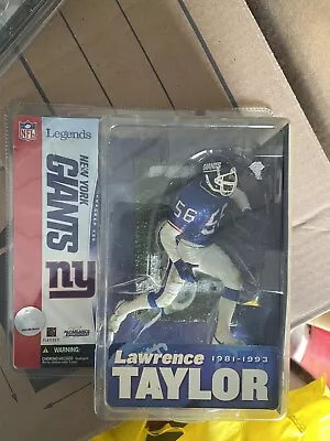 McFARLANE NFL LEGENDS NEW YORK GIANTS LAWRENCE TAYLOR ACTION FIGURE Sealed NIP • $45