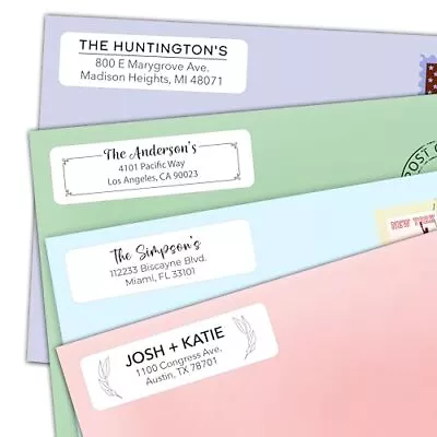 Personalized Return Address Labels - Custom Address Stickers On Sheets (50-10... • $11.87