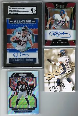 Ed Mccaffrey Ray Crockett Karl Mecklenburg Auto Sgc 9 Denver Broncos Lot • $60