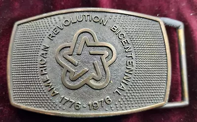 American Revolution Bicentennial Vintage Brass Belt Buckle 1776-1976 • $14.95