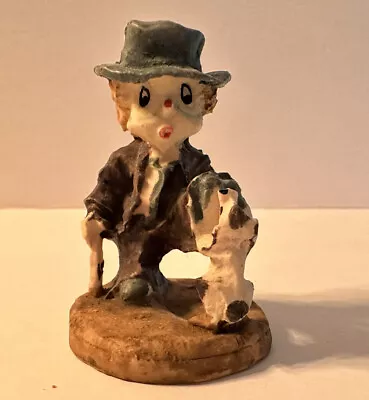 Vintage  Miniature Tramp Clown With Puppy Figurine  2. 75 In  Cute  Unique • $10.50