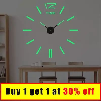 £12.54 • Buy 40CM Large Luminous Wall Clocks Glow In The Dark Silent Home Digital Clock Decor