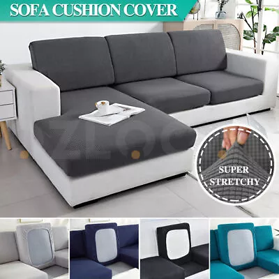 Sofa Cushion Cover 1 2 3 4 Seater Stretch Lounge Slipcover Protector Couch Cover • $12.99