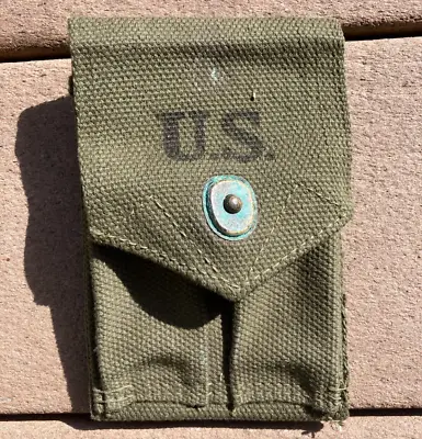 US Army USMC Marine Vietnam COLT 1911 .45 PISTOL OD AMMO MAG POUCH 1952 M1923 • $39.99