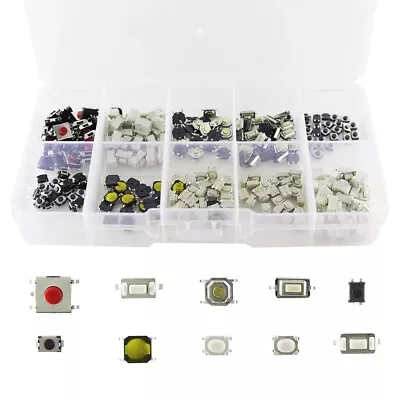 100pcs Micro Momentary Tact Switch Kit Tactile Push Button Switch 10 Types • $8.11