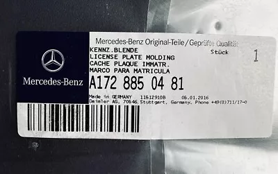 Mercedes Benz License Plate Molding NEW Sealed A172 885 04 81 Made Germany 2016 • $14.99