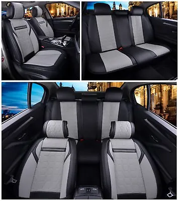 $259.64 • Buy Deluxe Grey PU Leather Full Set Seat Covers For Suzuki Swift Vitara SX4 Baleno