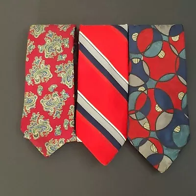 Lot Of 3 Dress Up Mens Suit Ties Different Pattern Mix Brands Lot • $16.99