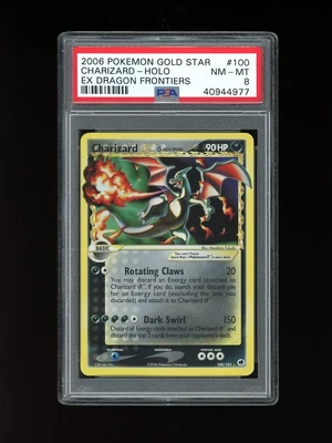 $697 • Buy Pokemon Psa 8 Nm-mint Charizard Gold Star 2006 Dragon Frontiers English Card 100