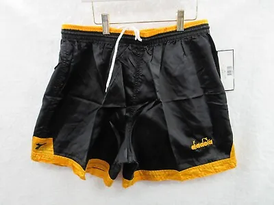 Vintage NWT Y2K DIADORA FUTRE Nylon Black Soccer Shorts -Embroidered Mens Large • $74.99
