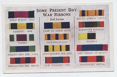 £3.95 • Buy Some Present Day War Medal Ribbons Vintage Military Postcard A2