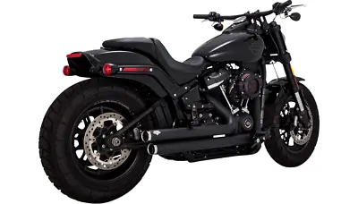 Vance & Hines Big Shots 2-into-2 Exhaust System Pipe Black Harley Softail 2018+ • $1149.99