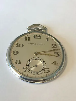 Vintage Vacheron & Constantin Platinum Eighteen Jewel Pocket Watch • $15000