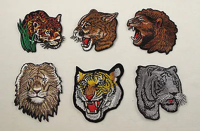 Lion Tiger Jaguar Wild Cat  Embroidered Iron Sew On Patch Badge • £2.75