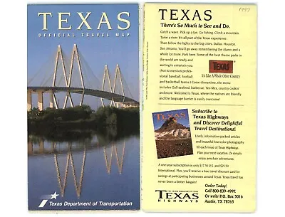 Vintage 1997 Texas Official Road Map – State Highway Department (079702) • $9.99