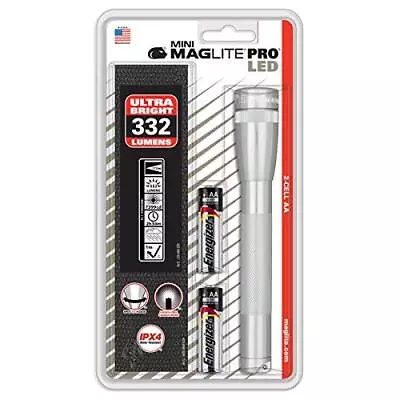 Mag Instrument Mini Mag AA Pro LED Flashlight 332 Lumens - Silver - SP2P10H • $38.04