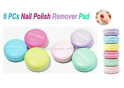 6 PCs S.he MACARON Nail Polish Remover Pad - All 6 Pastel Colors *US SELLER* • $12.99