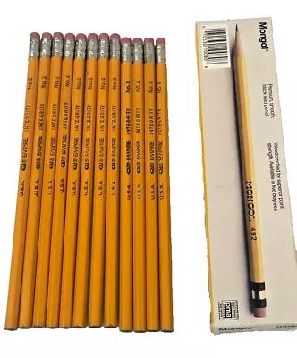 12 NOS Vintage Faber Castell Mongol 482 No. 2 Writing Pencils • $17.99