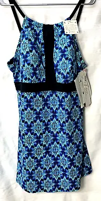 A SHORE FIT ~ Women's Swimsuit One Piece Swim Dress~ THIGH SOLUTION~Size 22W NWT • $35.95