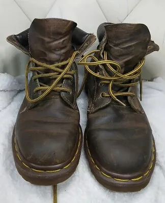 DR MARTENS  AIR CUSHION  SOLES BOOT. BROWN Crazy Horse LEATHER SIZE 6 • $55