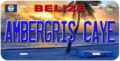 Ambergris Caye Belize Aluminum Novelty Car License Plate • $17.89