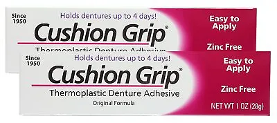 Cushion Grip Soft Pliable Thermoplastic For Refitting Dentures 1 Oz (2-Pack) NEW • $21.99