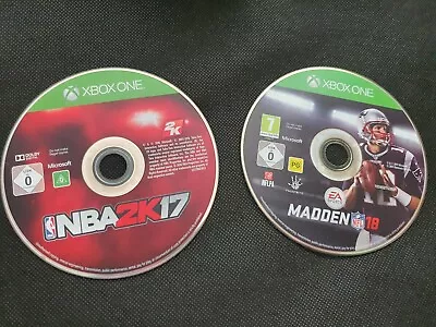 NBA 2K17 & Madden 18 Microsoft Xbox One Games Disc Only - Free Post • $7