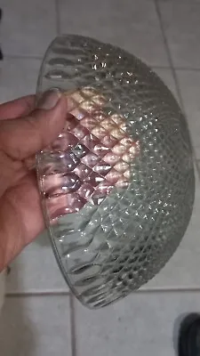 Vintage Clear Textured Pattern Round Ceiling Light Cover/shade/diffuser • $13.55