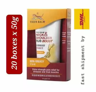  Tiger Balm Neck & Shoulder Rub Boost Extra Strength Pain Relief 50gm X 20 Packs • $199.90