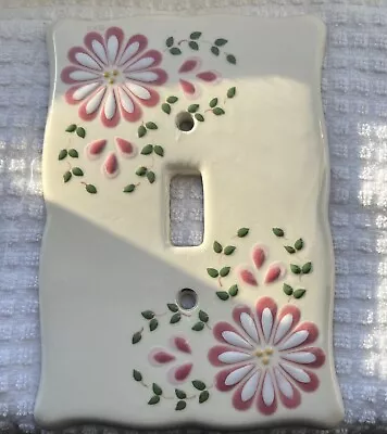 Vintage Floral Porcelain Single Light Switch Plate Cover • $8.99